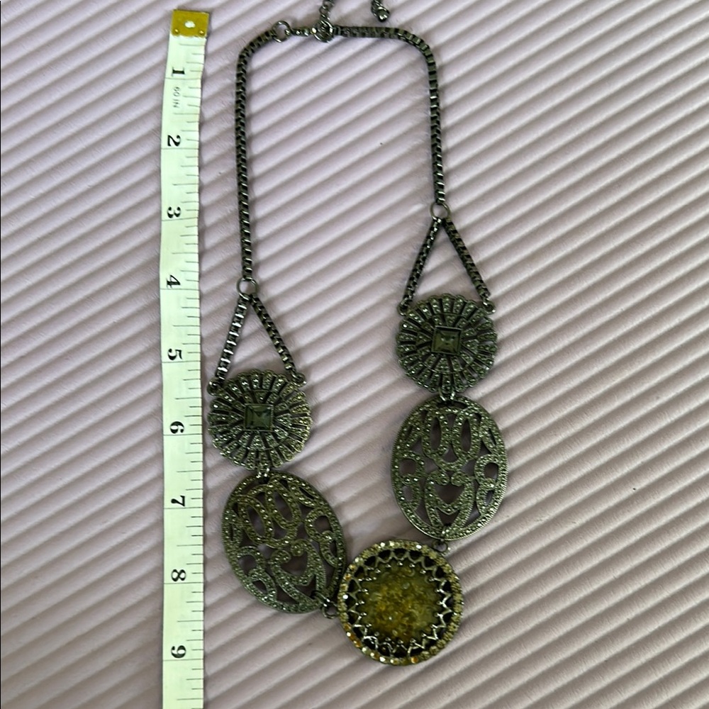 Elegant Silver Statement Necklace - Picture 8 of 10